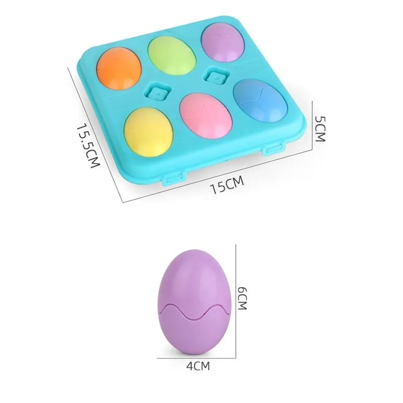 Baby Montessori Learning Education Math Toy Smart Eggs Puzzle Shape Matching Toys Plastic Screw nut Building Blocks For Children