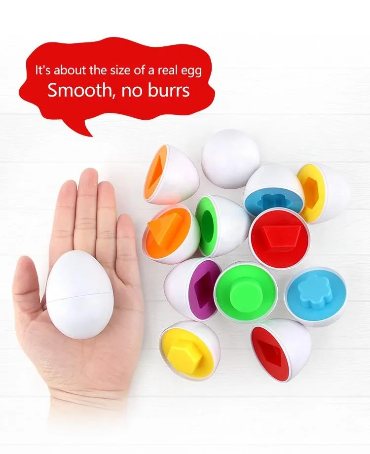 Baby Montessori Learning Education Math Toy Smart Eggs Puzzle Shape Matching Toys Plastic Screw nut Building Blocks For Children