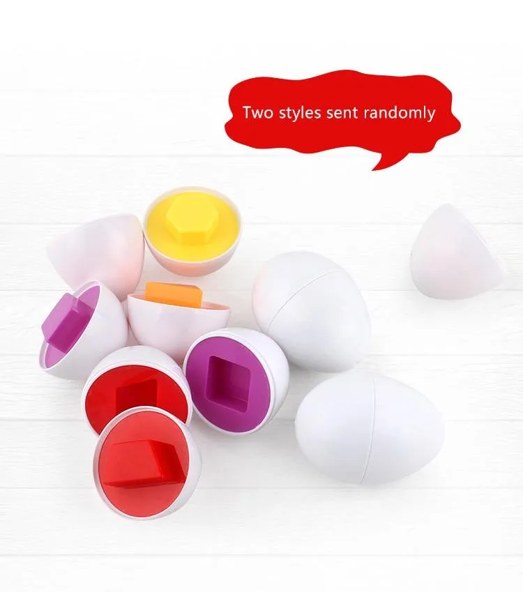 Baby Montessori Learning Education Math Toy Smart Eggs Puzzle Shape Matching Toys Plastic Screw nut Building Blocks For Children