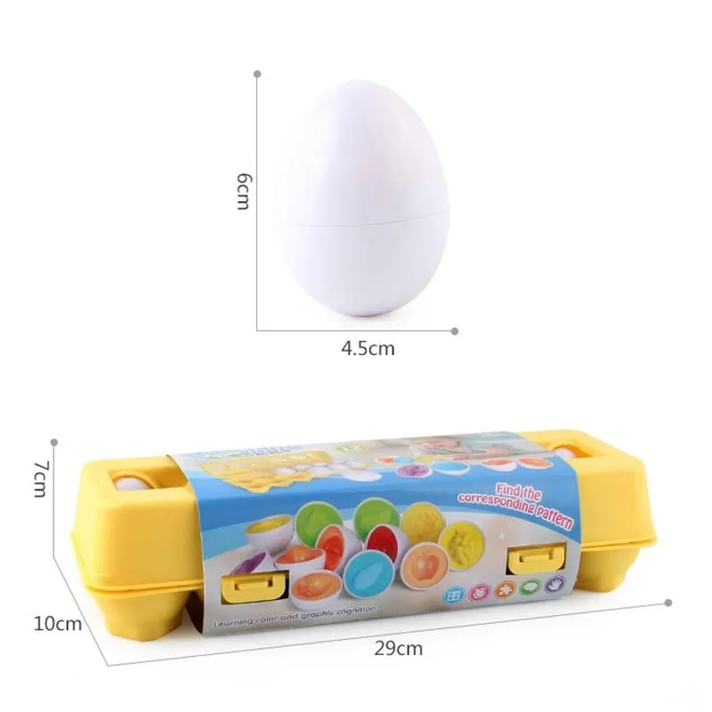 Baby Montessori Learning Education Math Toy Smart Eggs Puzzle Shape Matching Toys Plastic Screw nut Building Blocks For Children