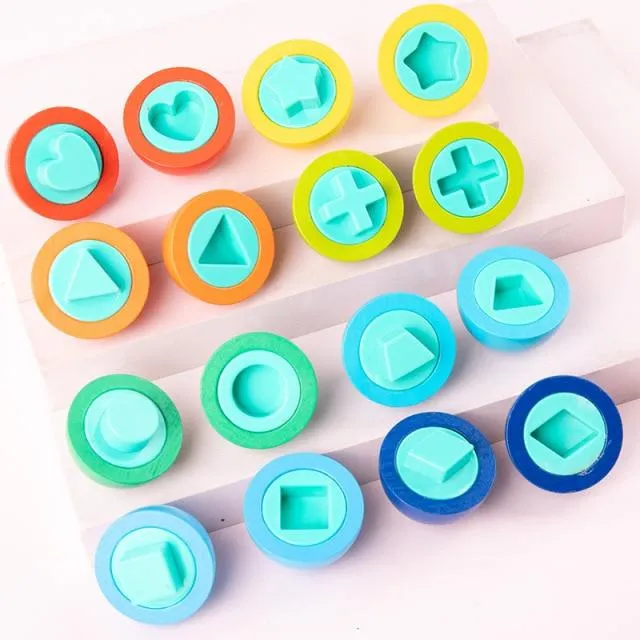 Baby Montessori Learning Education Math Toy Smart Eggs Puzzle Shape Matching Toys Plastic Screw nut Building Blocks For Children