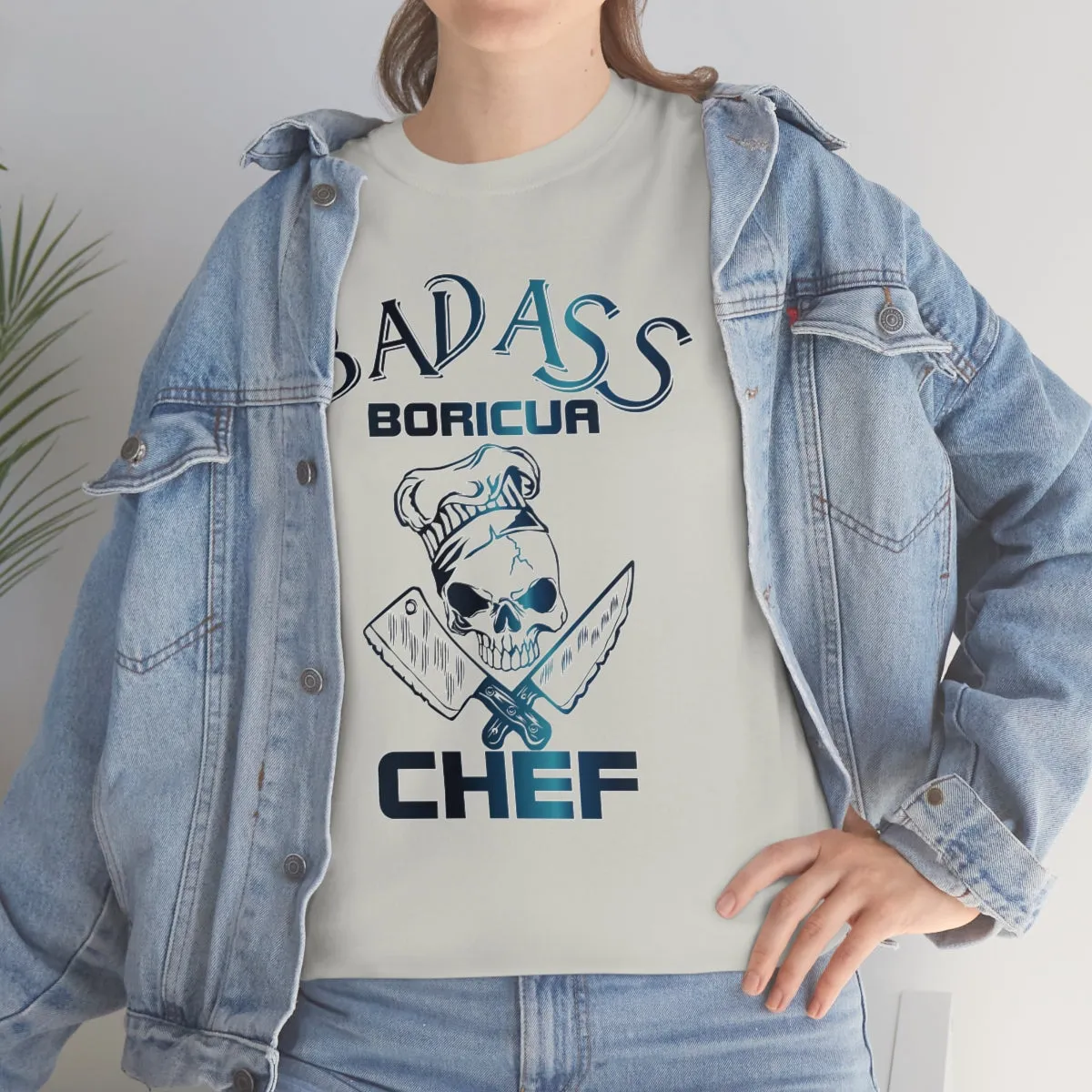 Badass Boricua Chef Unisex Heavy Cotton Tee