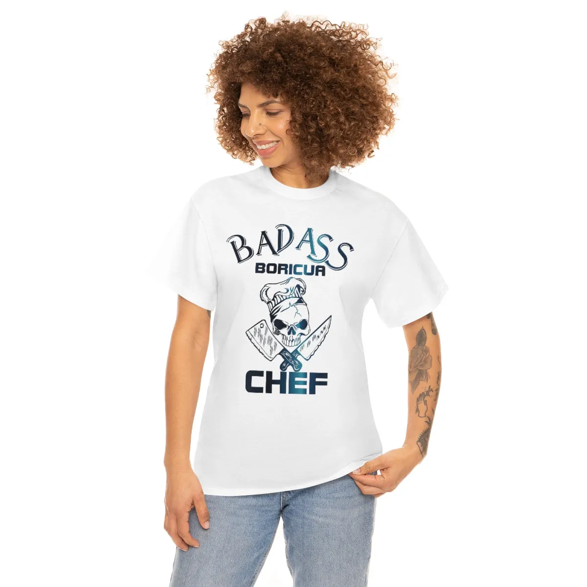 Badass Boricua Chef Unisex Heavy Cotton Tee