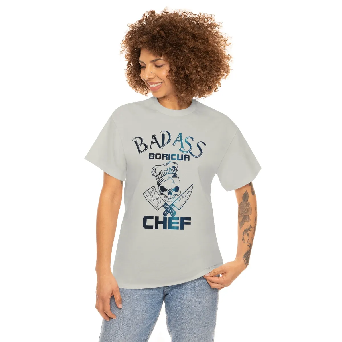 Badass Boricua Chef Unisex Heavy Cotton Tee