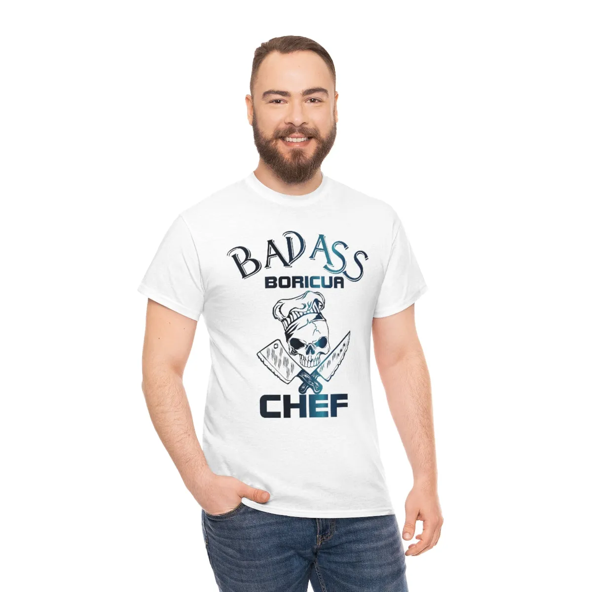 Badass Boricua Chef Unisex Heavy Cotton Tee