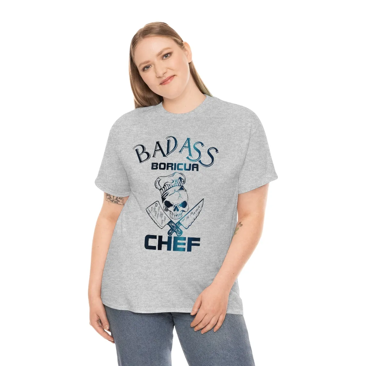 Badass Boricua Chef Unisex Heavy Cotton Tee