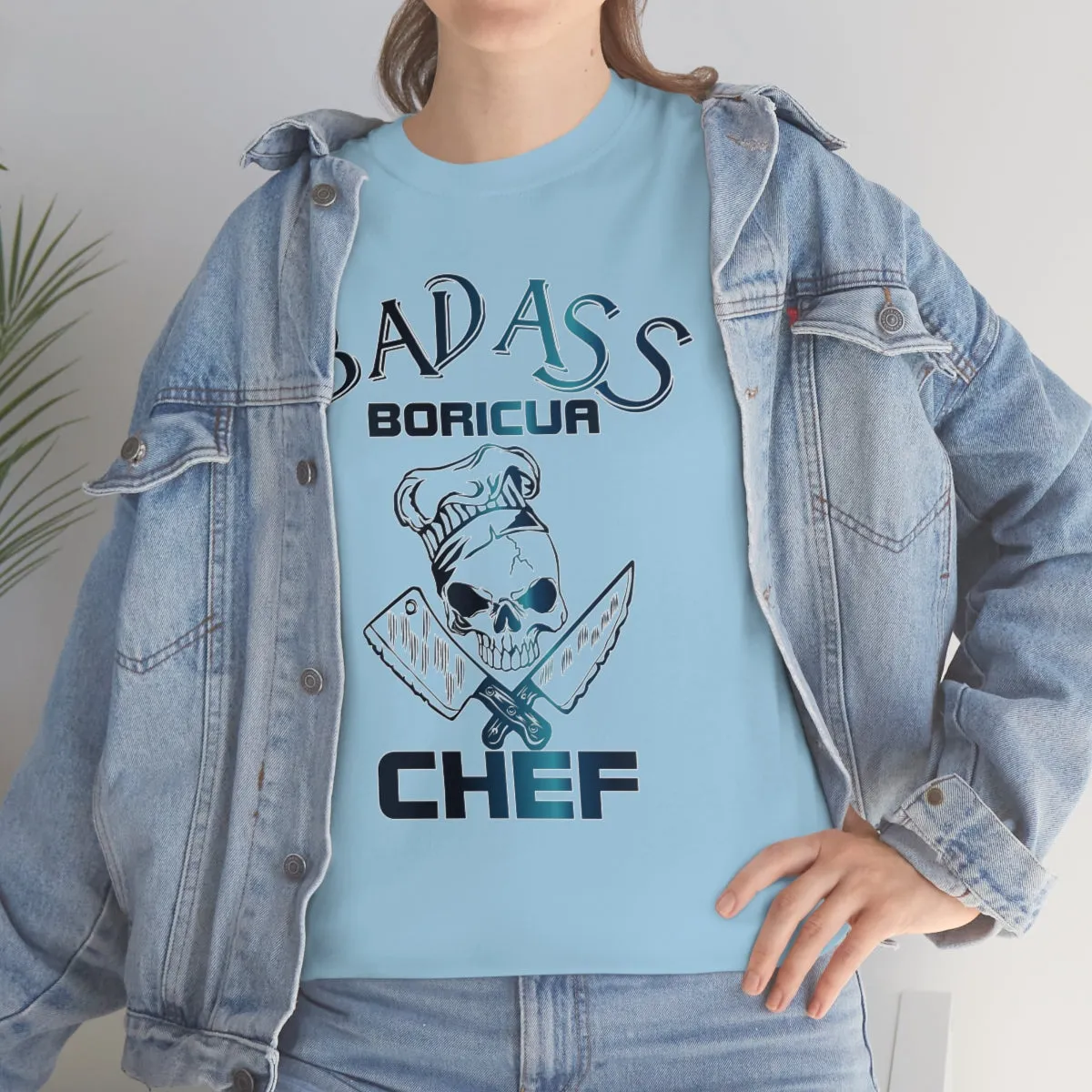 Badass Boricua Chef Unisex Heavy Cotton Tee