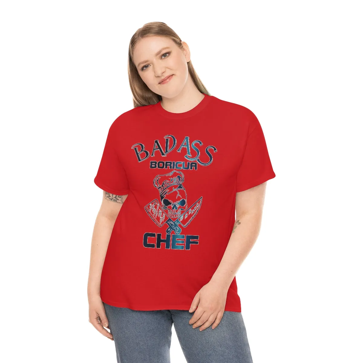 Badass Boricua Chef Unisex Heavy Cotton Tee