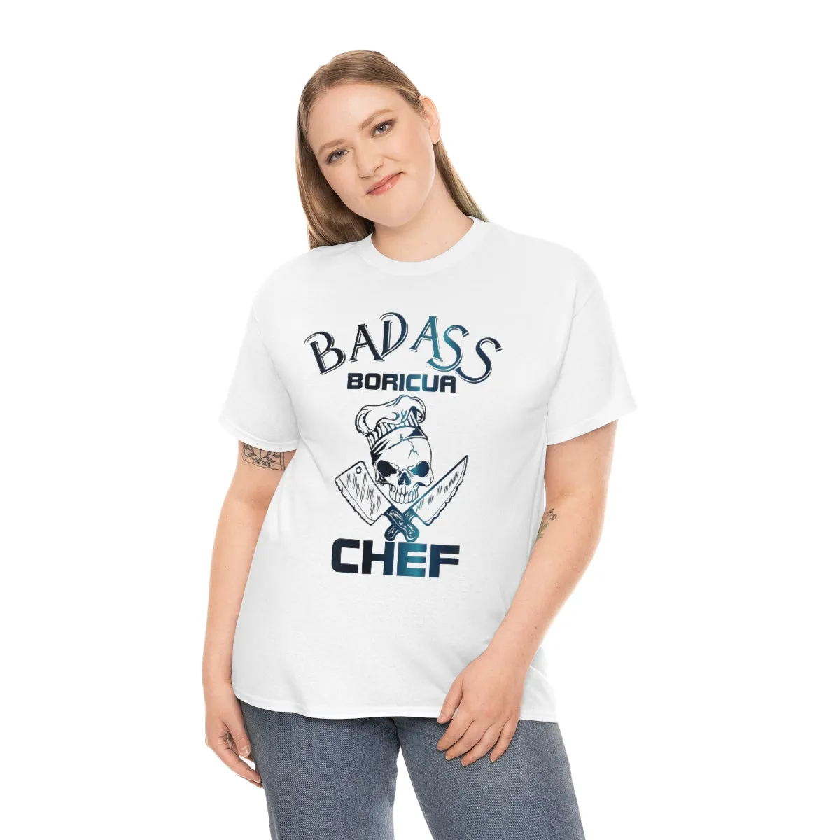 Badass Boricua Chef Unisex Heavy Cotton Tee