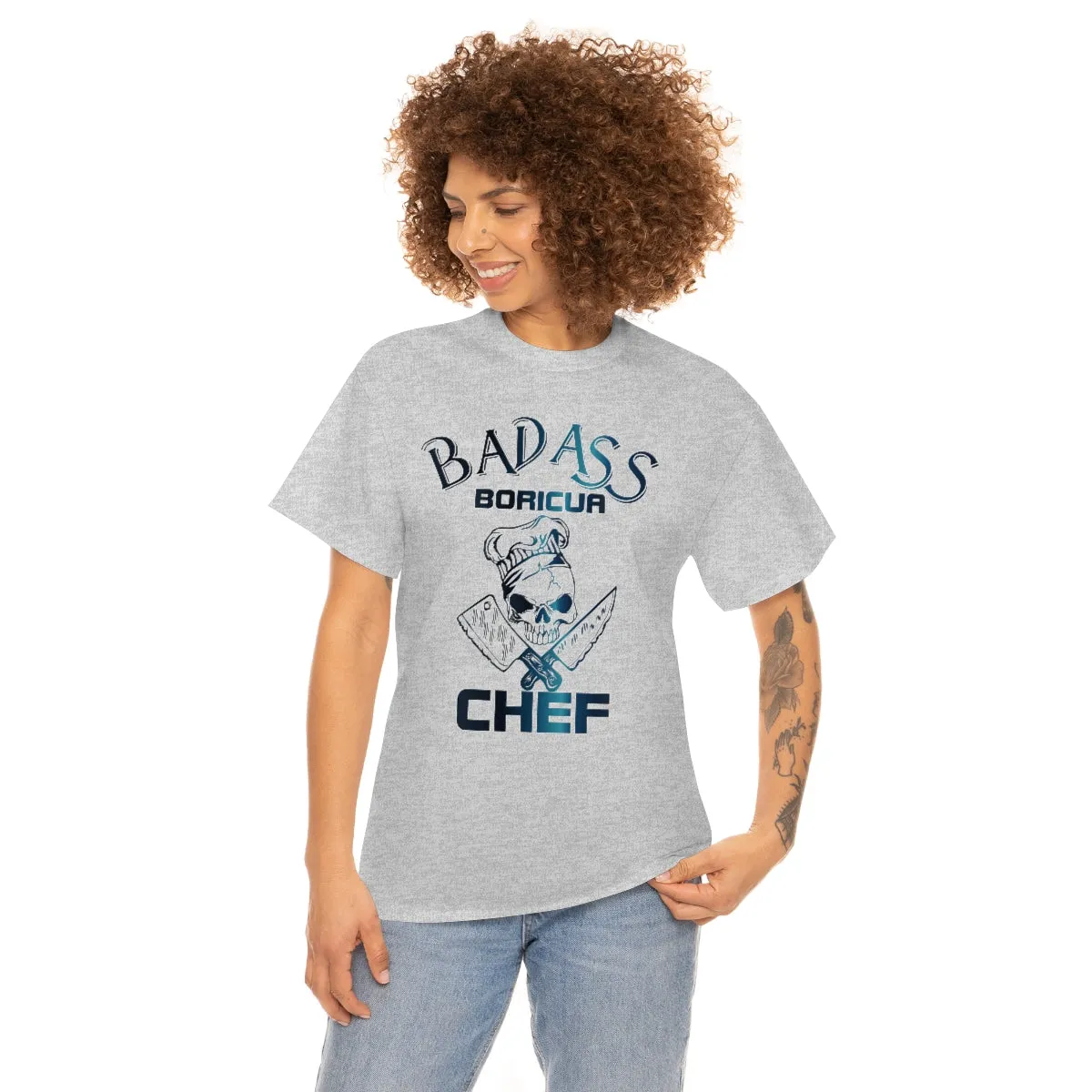 Badass Boricua Chef Unisex Heavy Cotton Tee