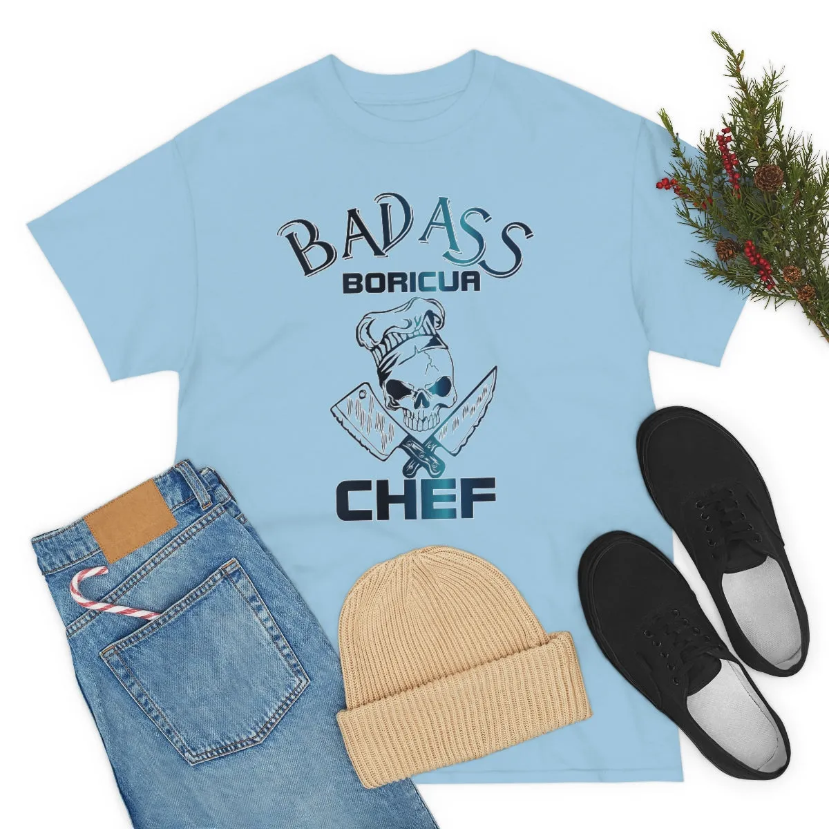 Badass Boricua Chef Unisex Heavy Cotton Tee