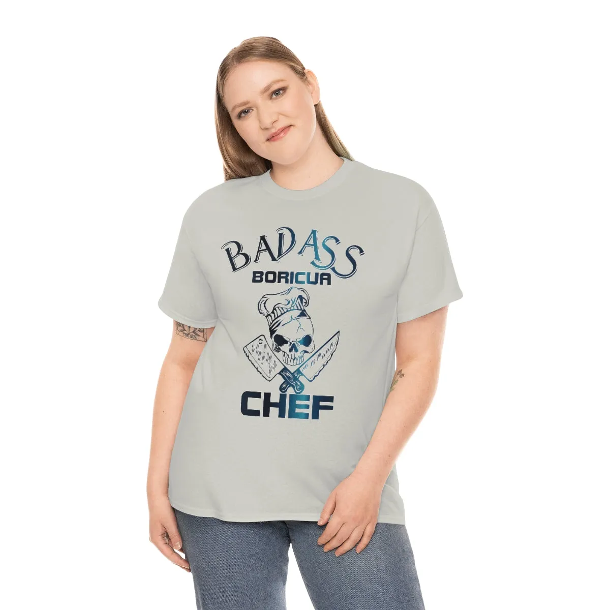 Badass Boricua Chef Unisex Heavy Cotton Tee