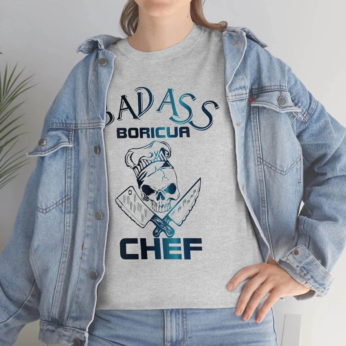 Badass Boricua Chef Unisex Heavy Cotton Tee