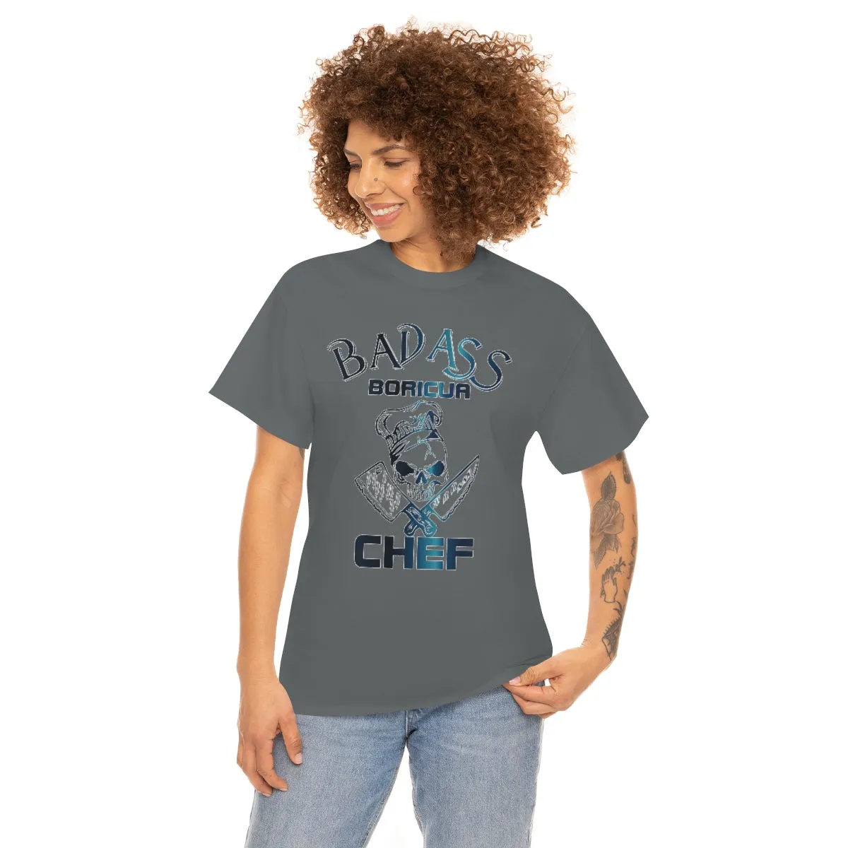 Badass Boricua Chef Unisex Heavy Cotton Tee