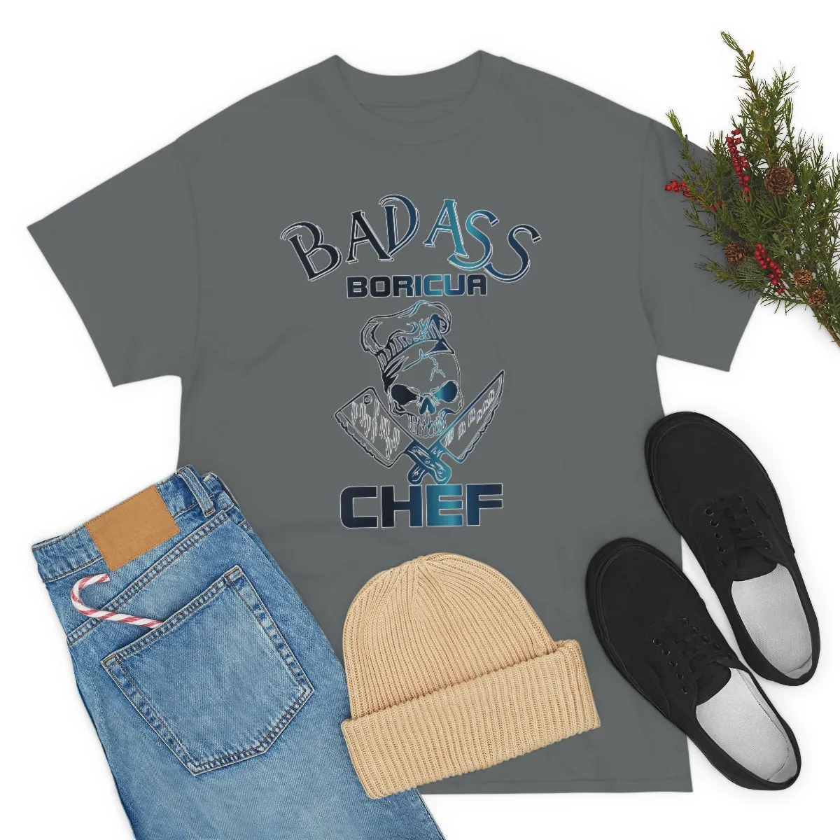 Badass Boricua Chef Unisex Heavy Cotton Tee