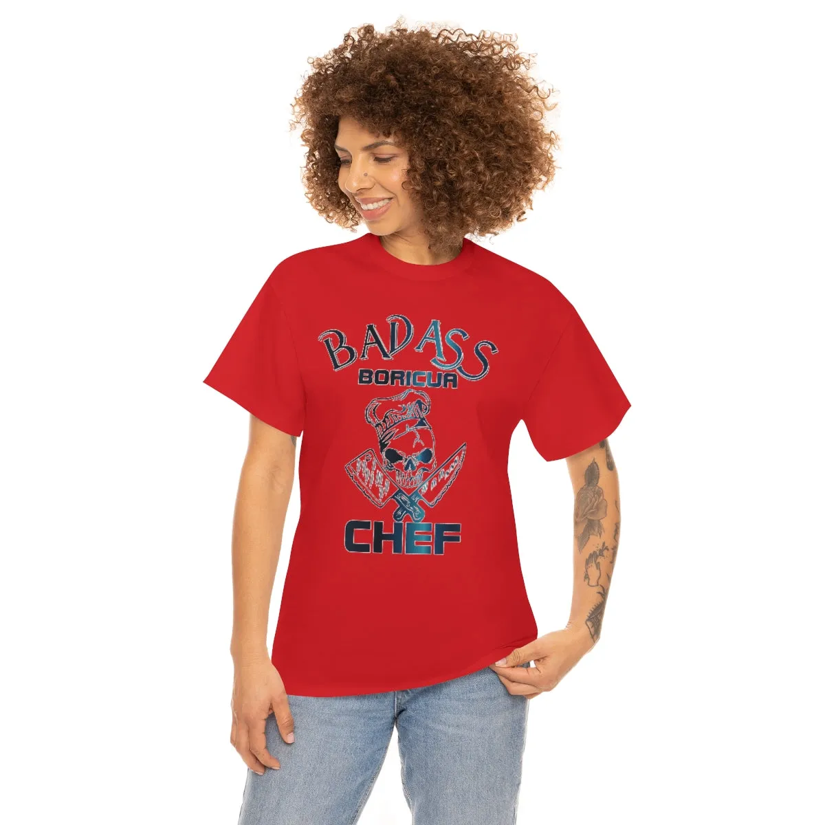 Badass Boricua Chef Unisex Heavy Cotton Tee