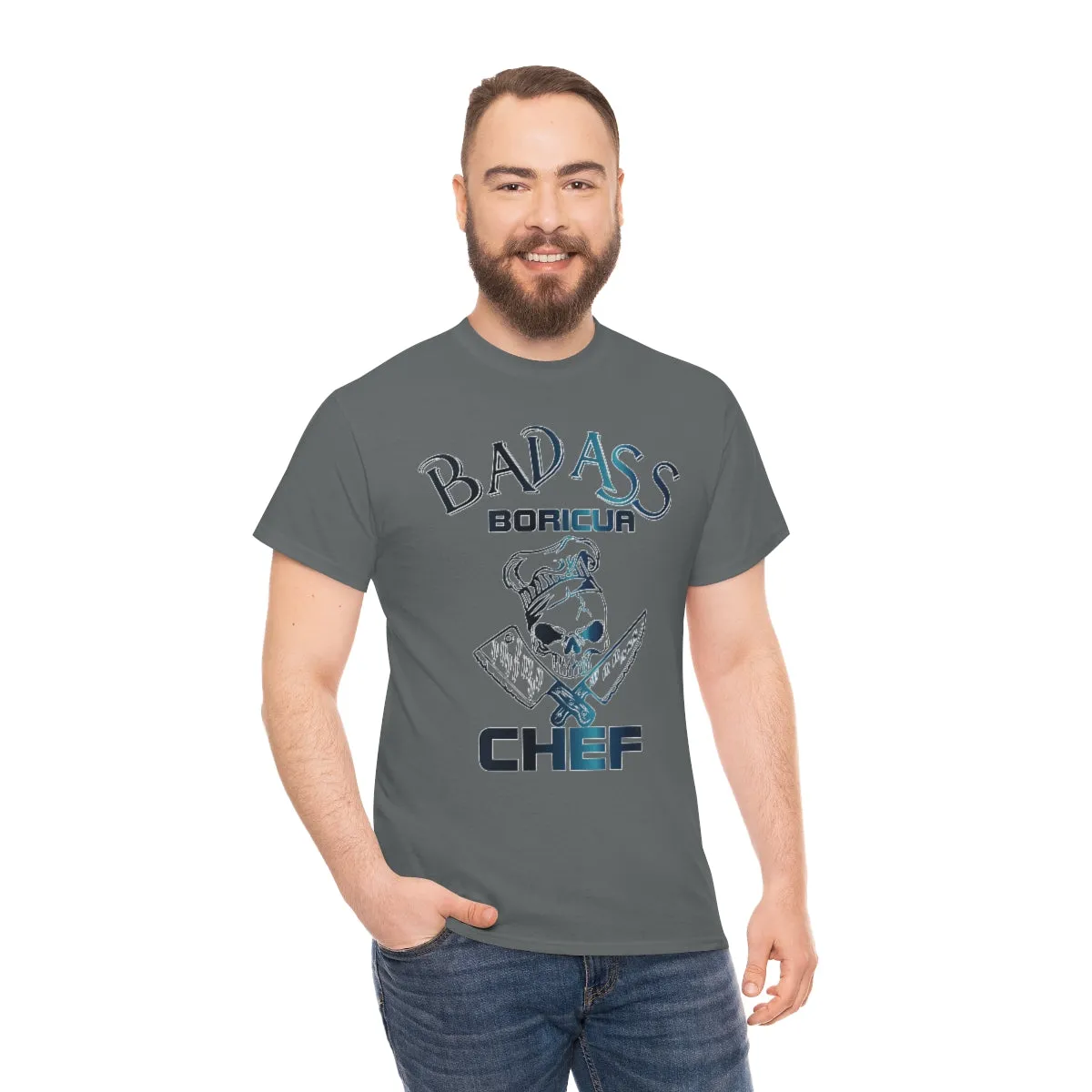 Badass Boricua Chef Unisex Heavy Cotton Tee