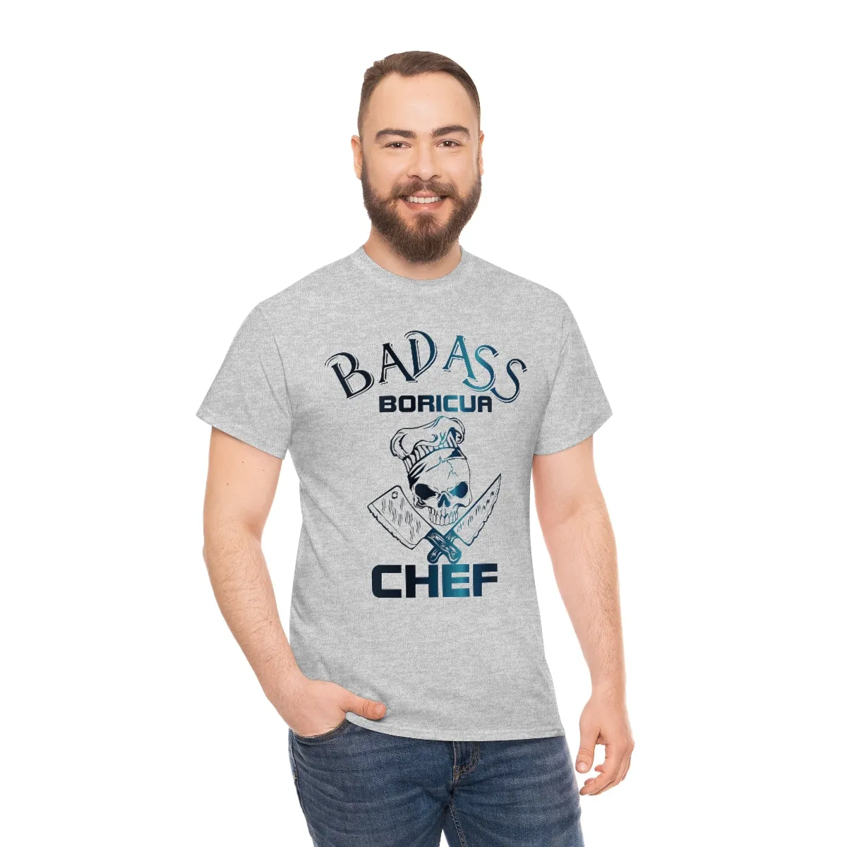 Badass Boricua Chef Unisex Heavy Cotton Tee