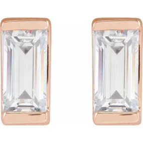 Baguette Diamond Studs