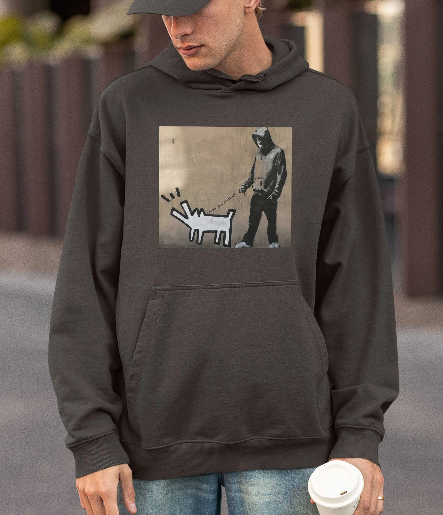 Banksy Hoodie - Dog Walker