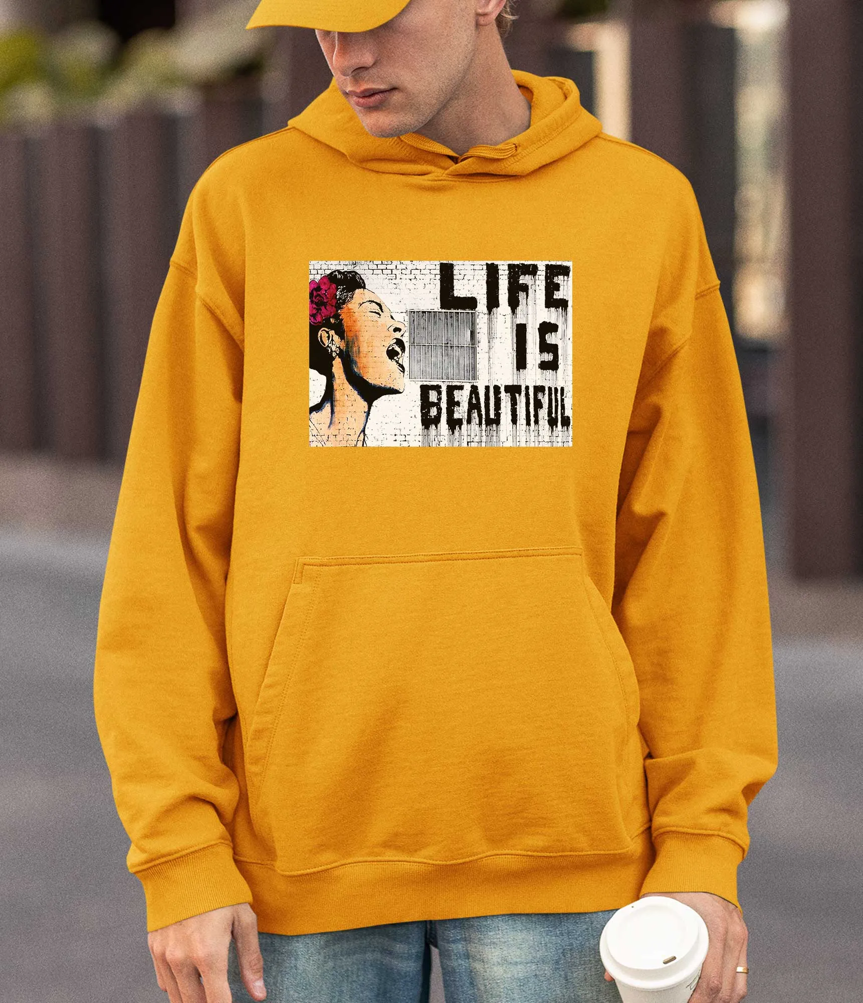 Banksy Hoodie - Life is Beautiful