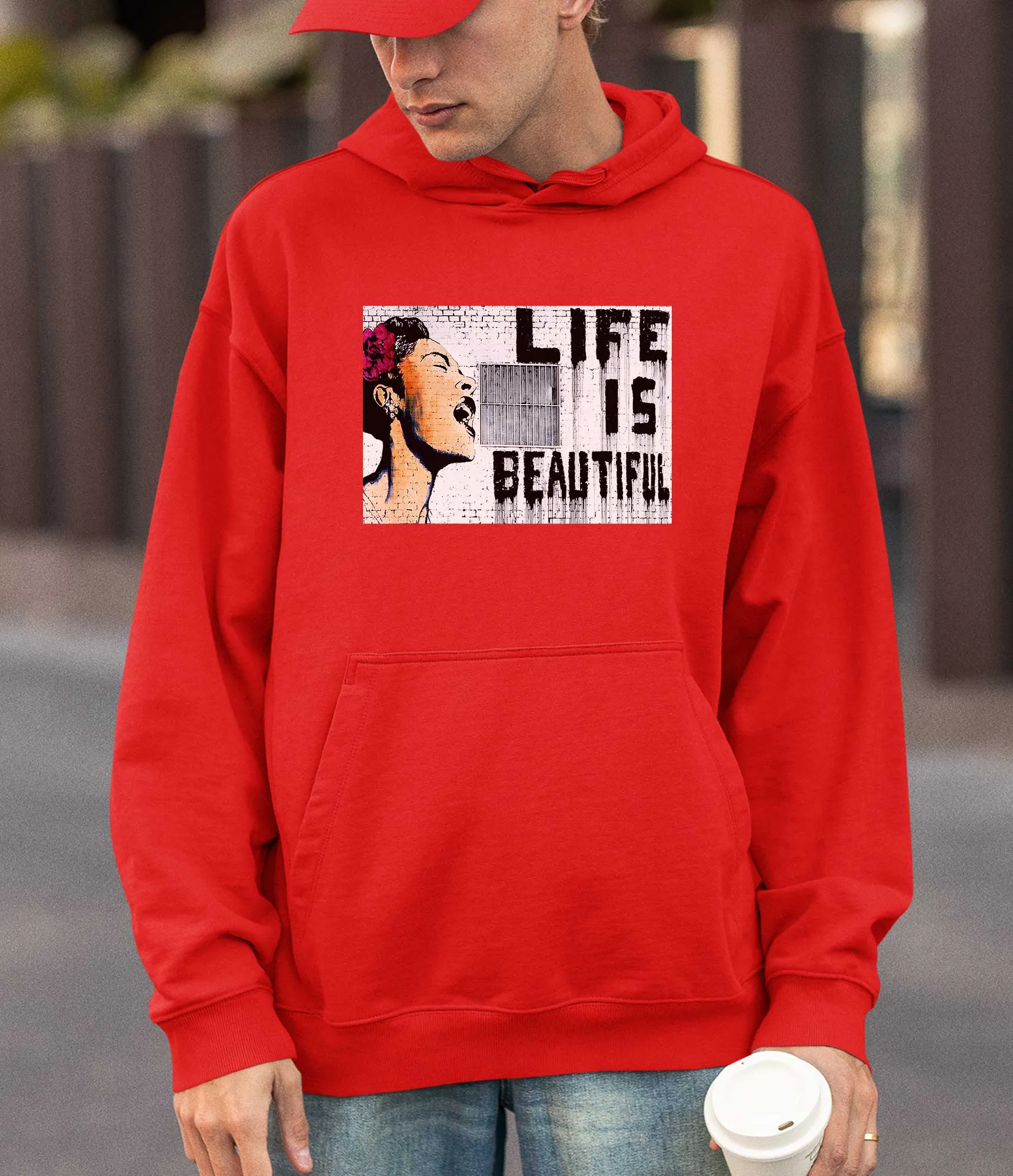 Banksy Hoodie - Life is Beautiful