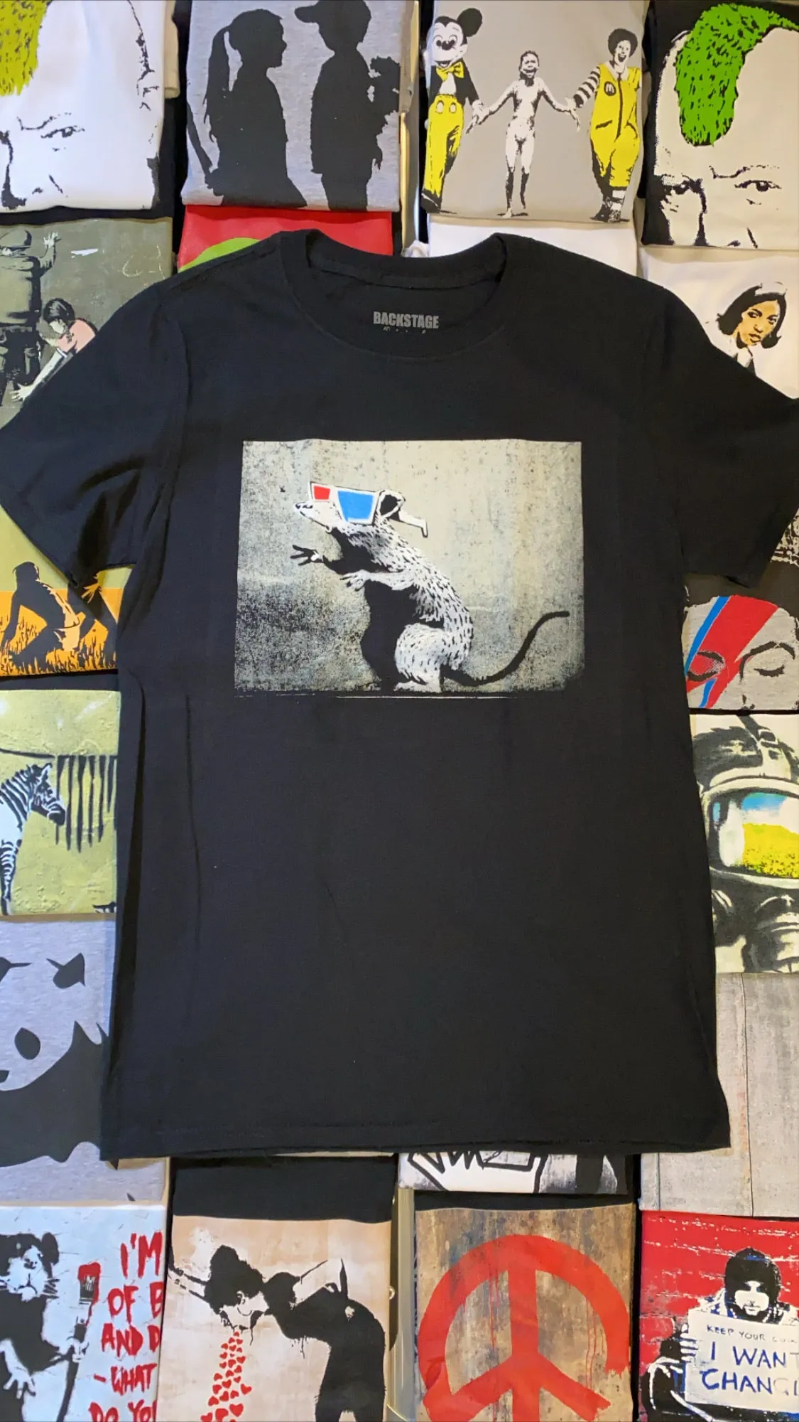 Banksy T-shirt -  3D Rat