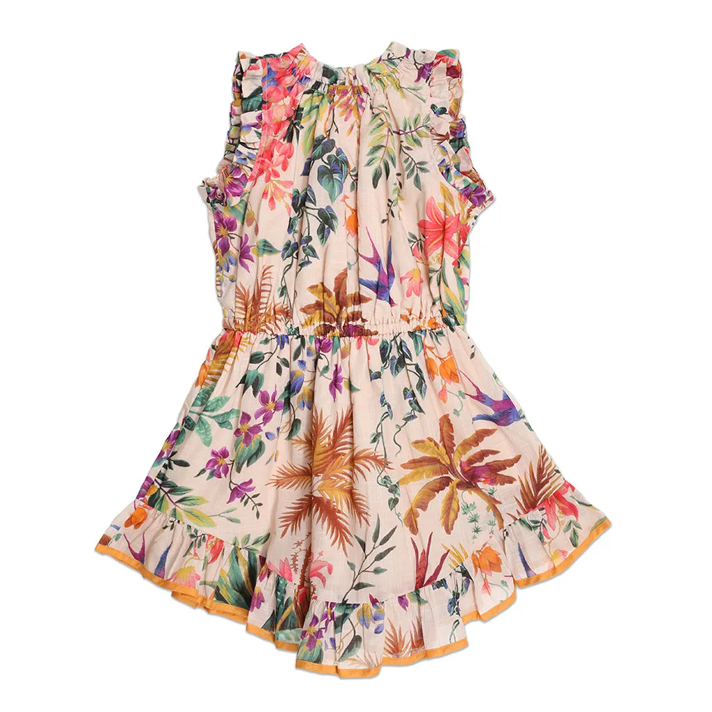 Beige Rosa Flip Floral Dress