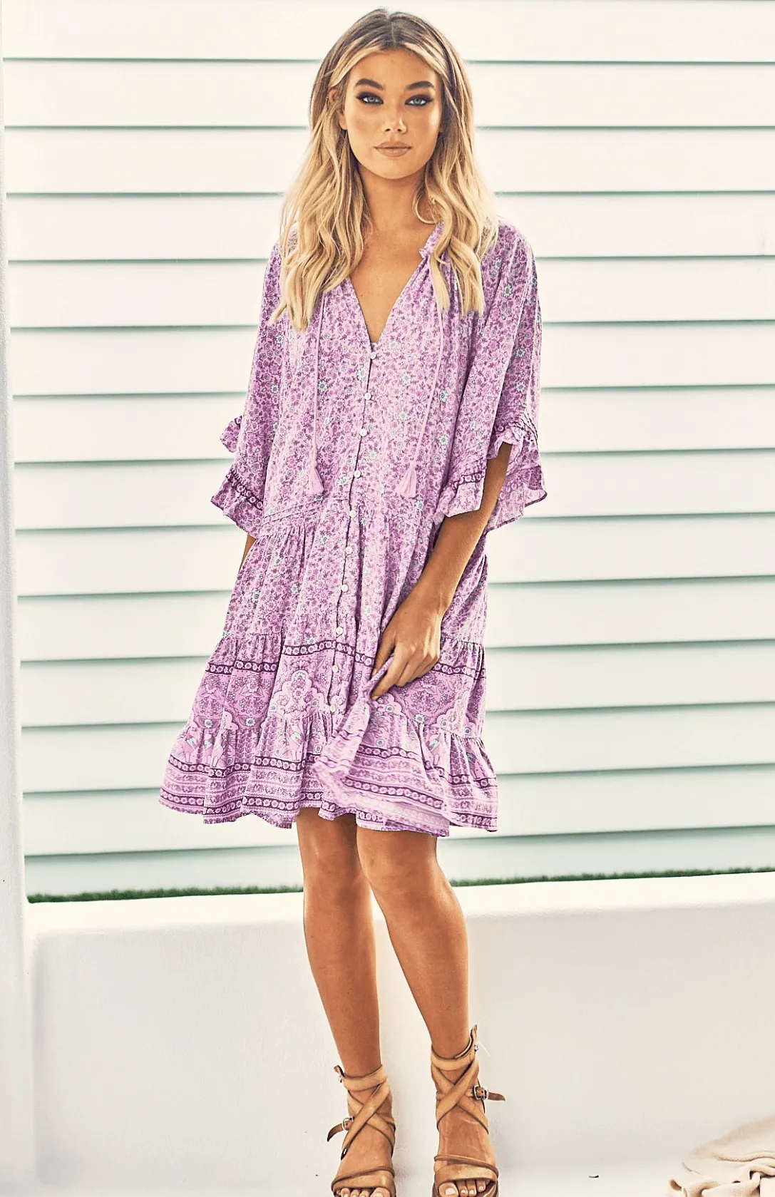 Bindi Mini Dress in Roaming Free Print