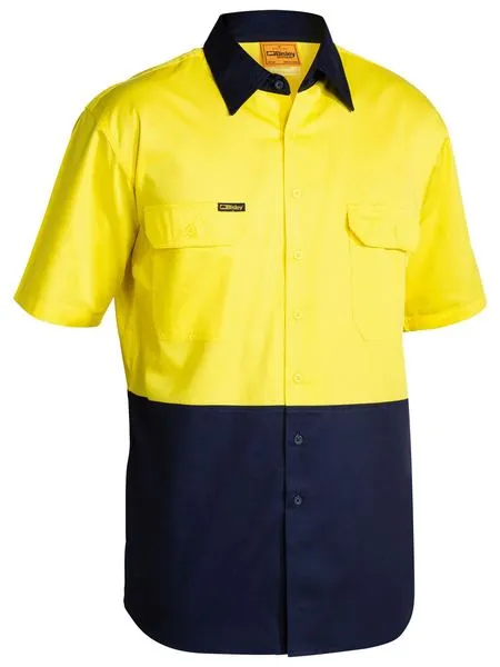 Bisley Hi Vis Short Sleeve Cool Lightweight Drill Shirt