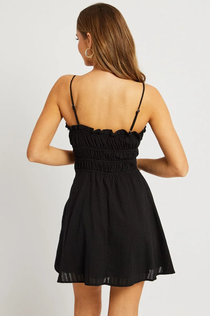 Black Fit And Flare Dress Mini