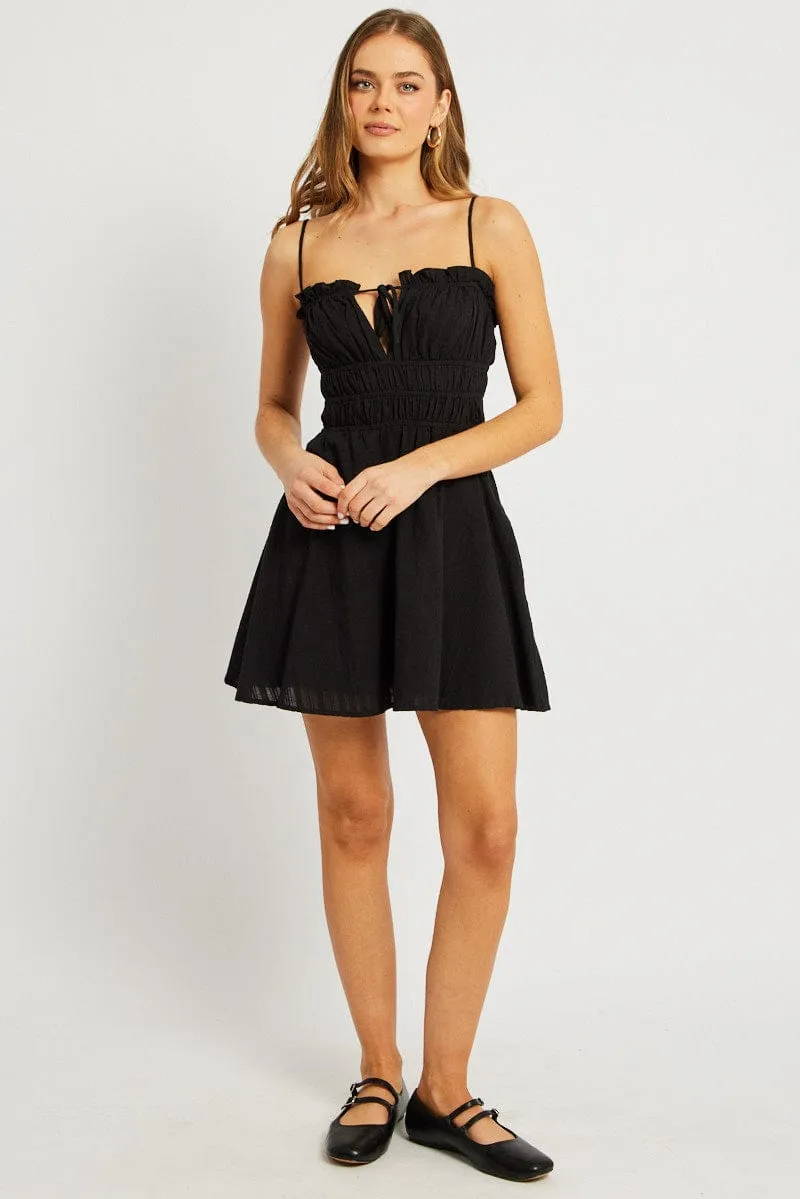 Black Fit And Flare Dress Mini