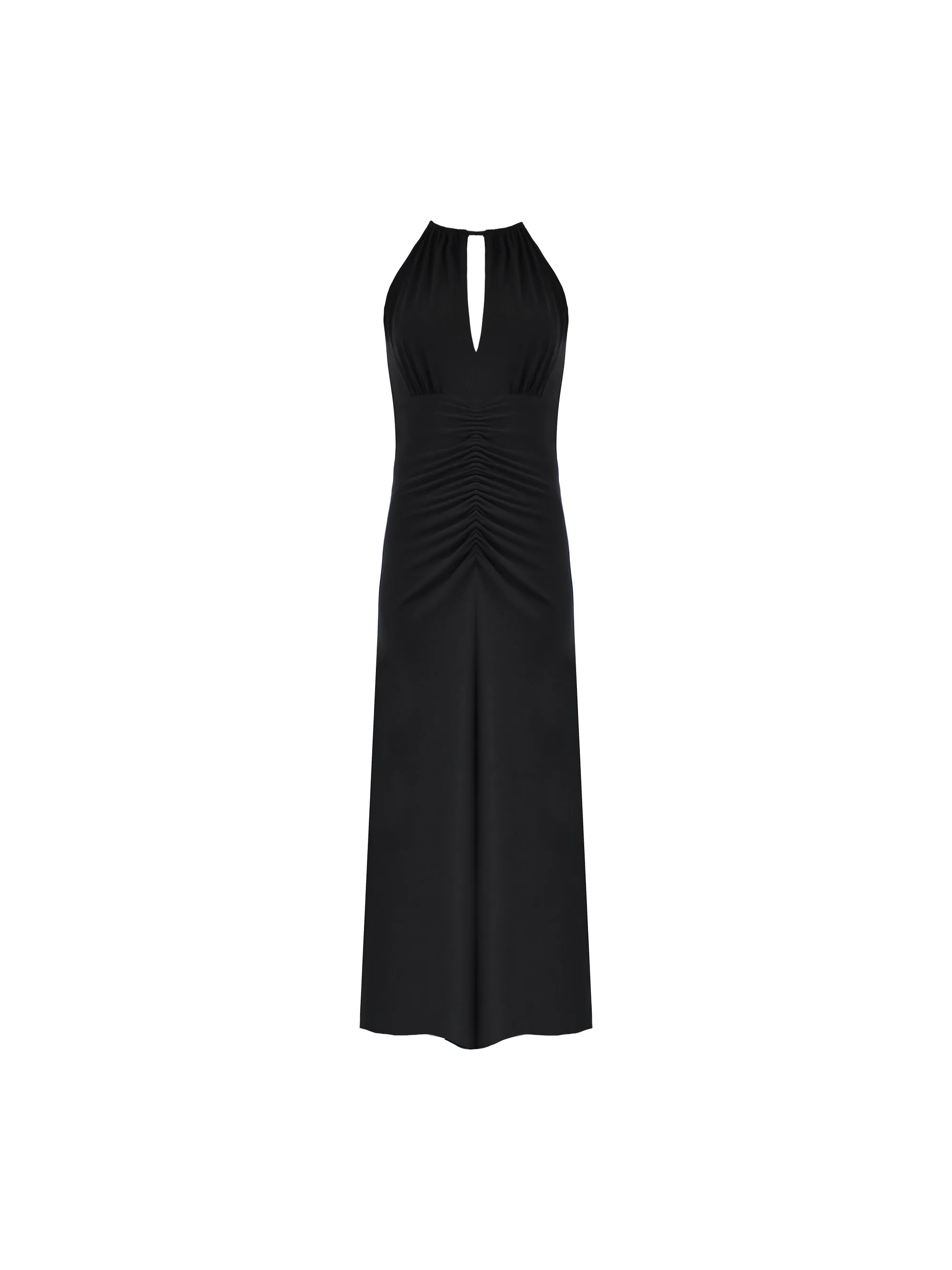 Black Halterneck Midi Dress