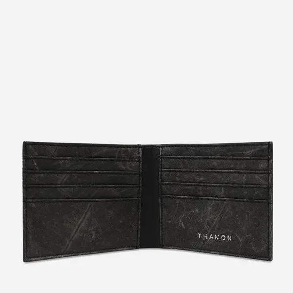 Black Leaf leather Bifold Wallet