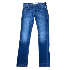 Blue Denim Jeans Straight Abercrombie And Fitch, Size 4