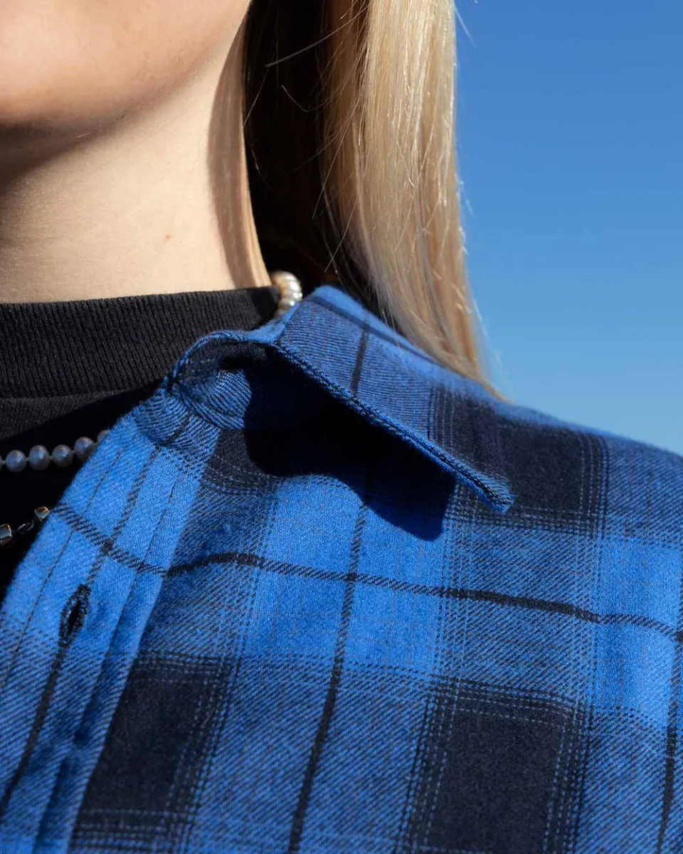 Blue Flannel Long Sleeve Shirt