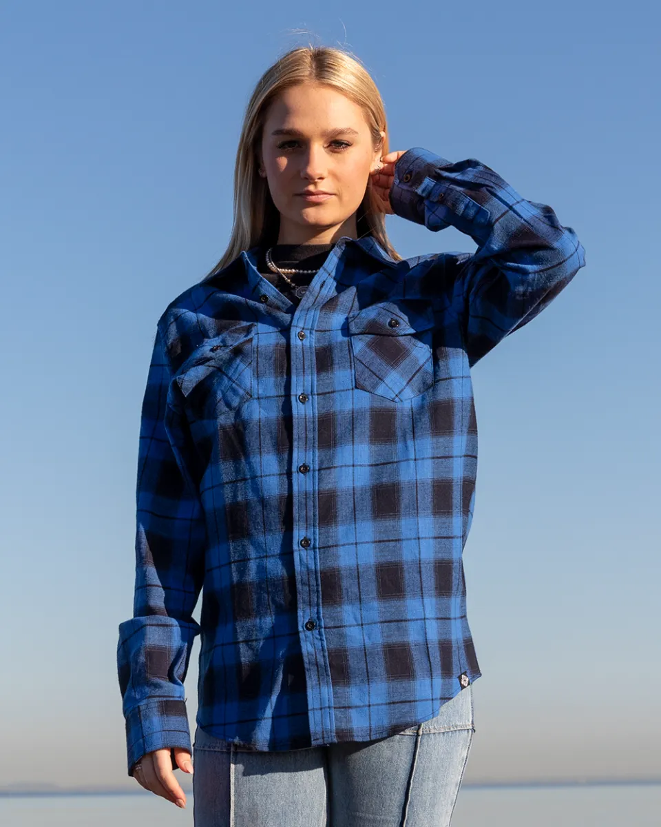 Blue Flannel Long Sleeve Shirt