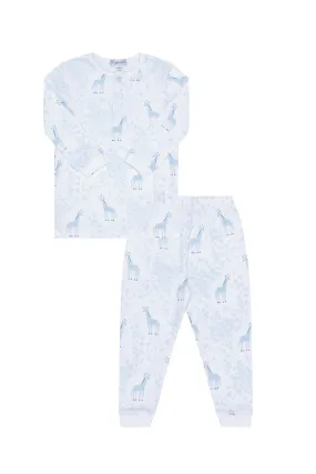 Blue Giraffe Print Pajama