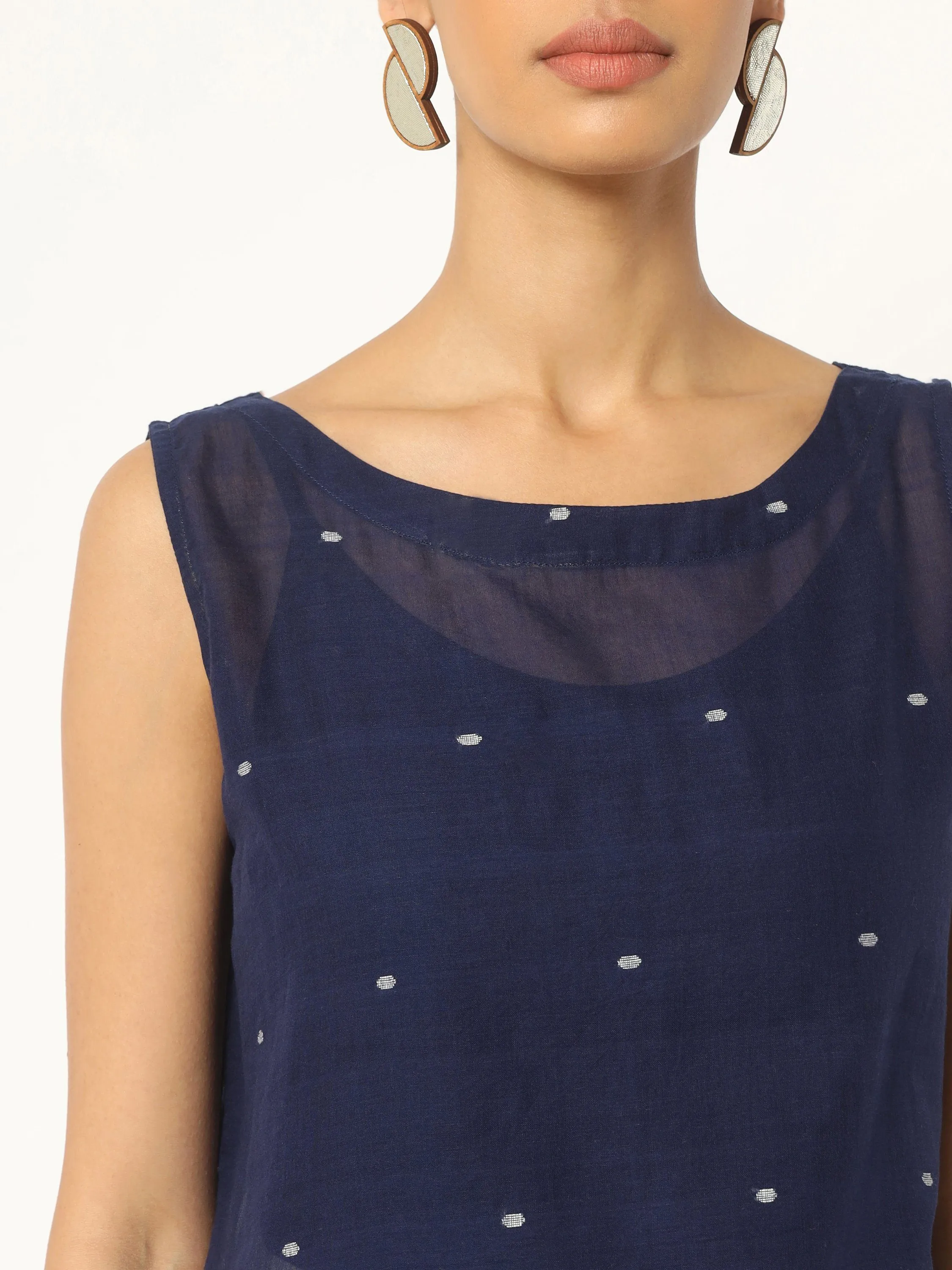 Blue Jamdani Top