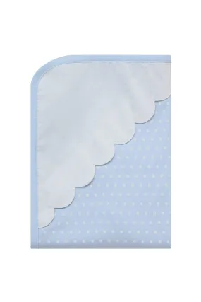 Blue Polka Dots Baby Blanket