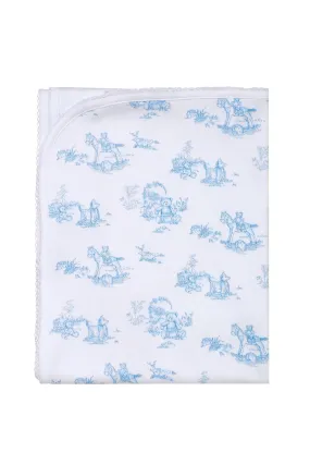 Blue Toile Blanket