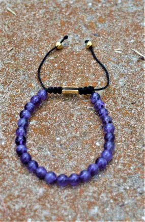 Boricua Amethyst Natural Stone Bracelet