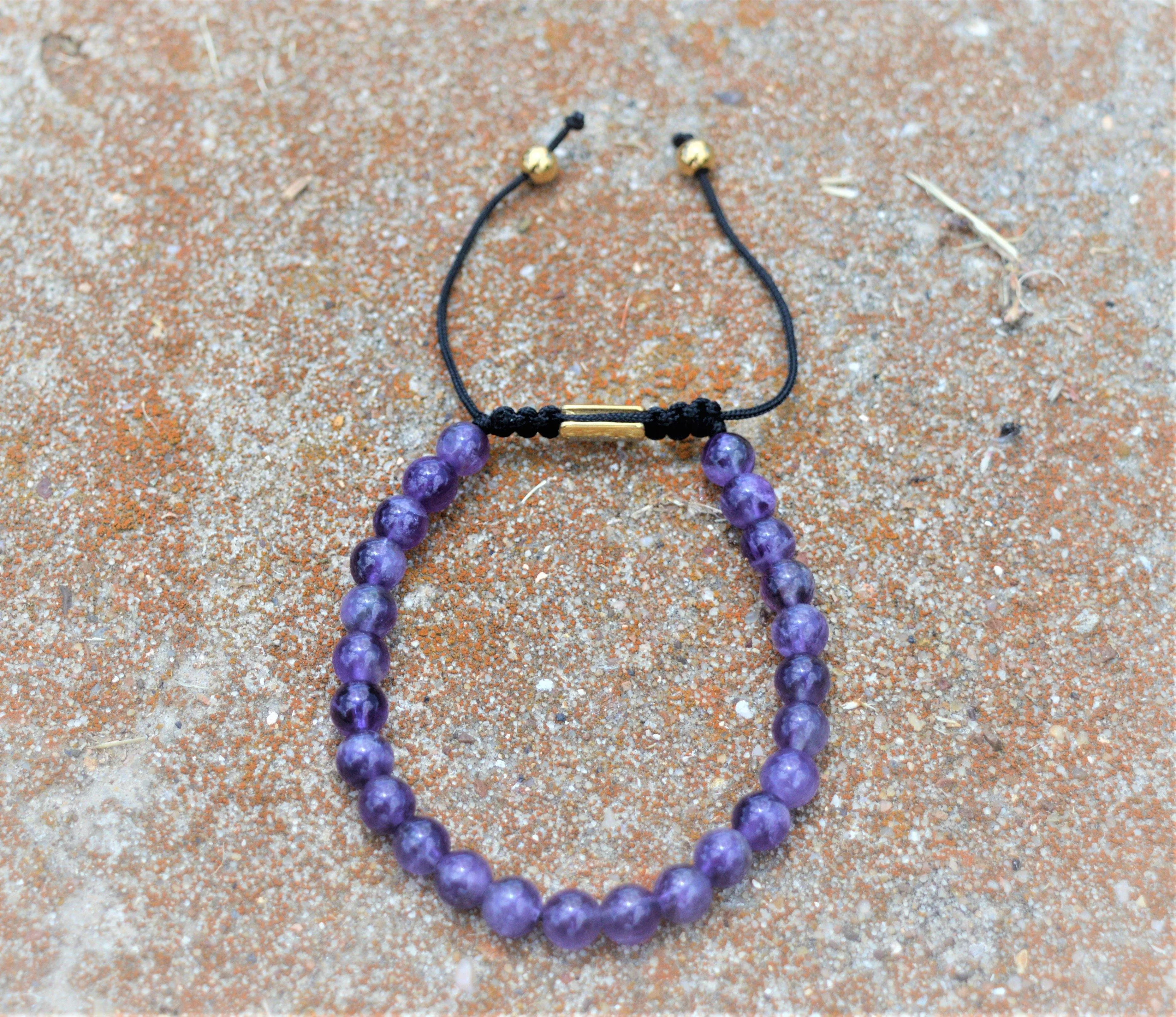 Boricua Amethyst Natural Stone Bracelet