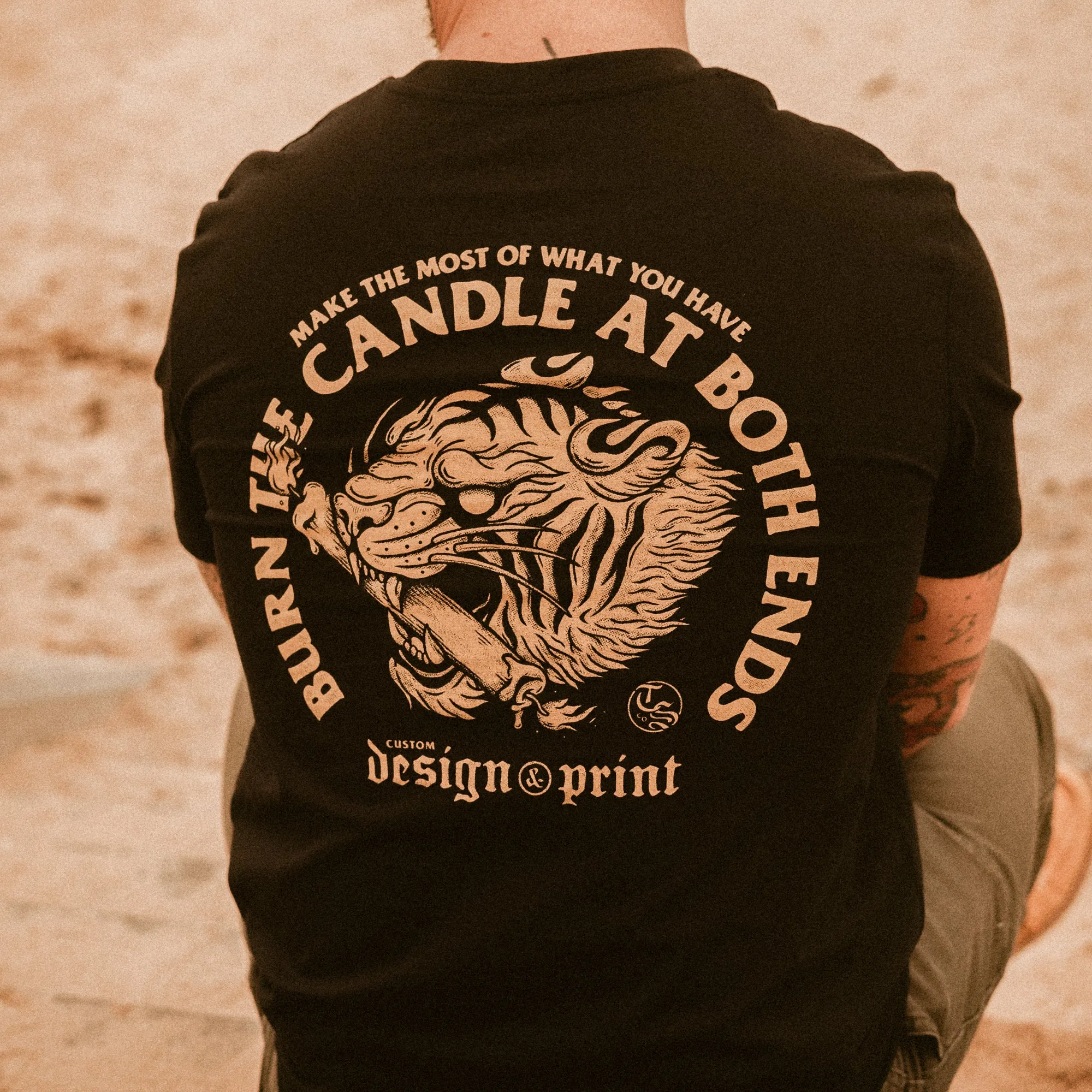 BURN THE CANDLE - BLACK UNISEX T-SHIRT