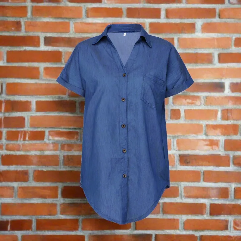 Button irregular T-shirt