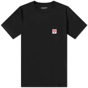 Carhartt Pocket Heart  T-Shirt - Black