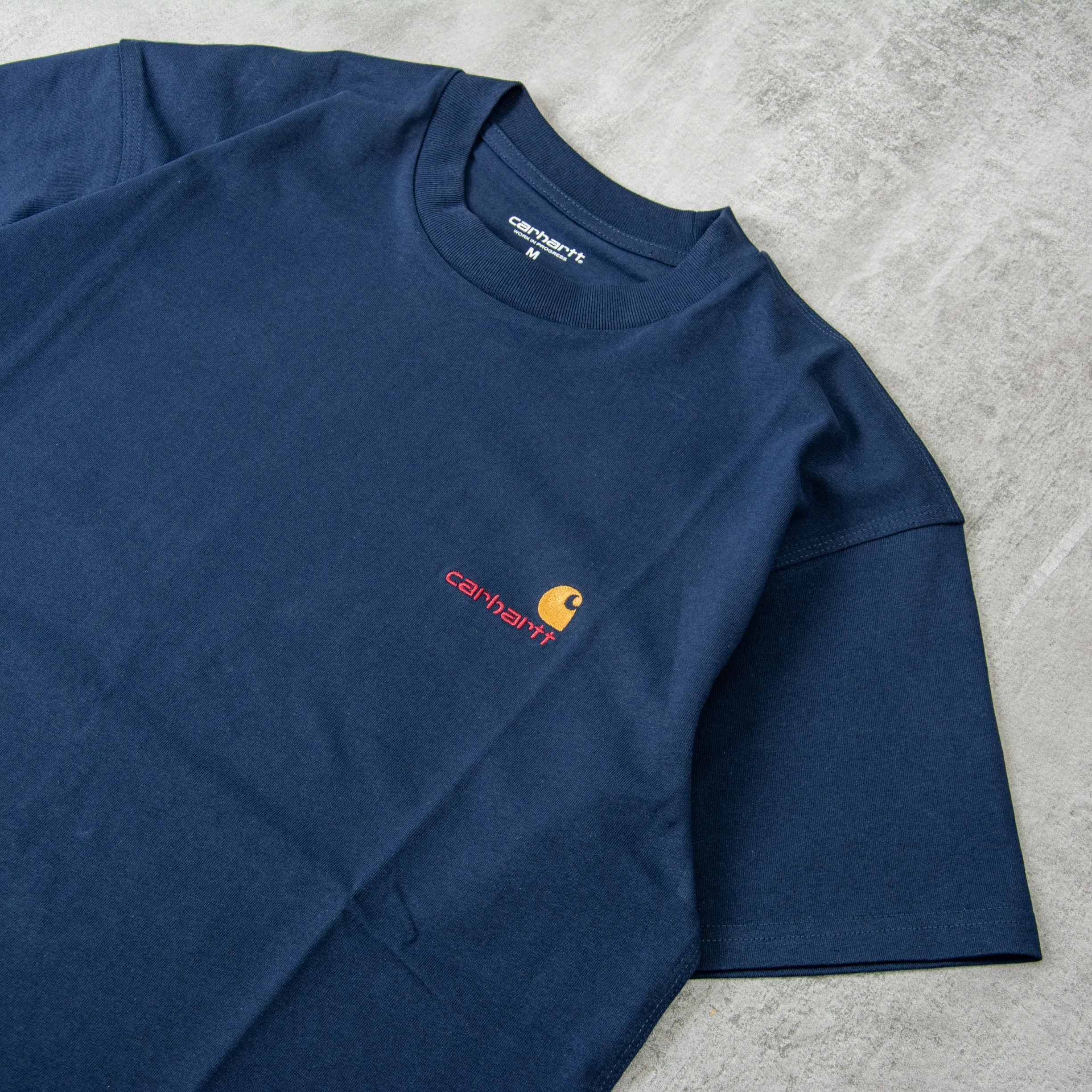 Carhartt WIP American Script S/S Tee - Air Force Blue