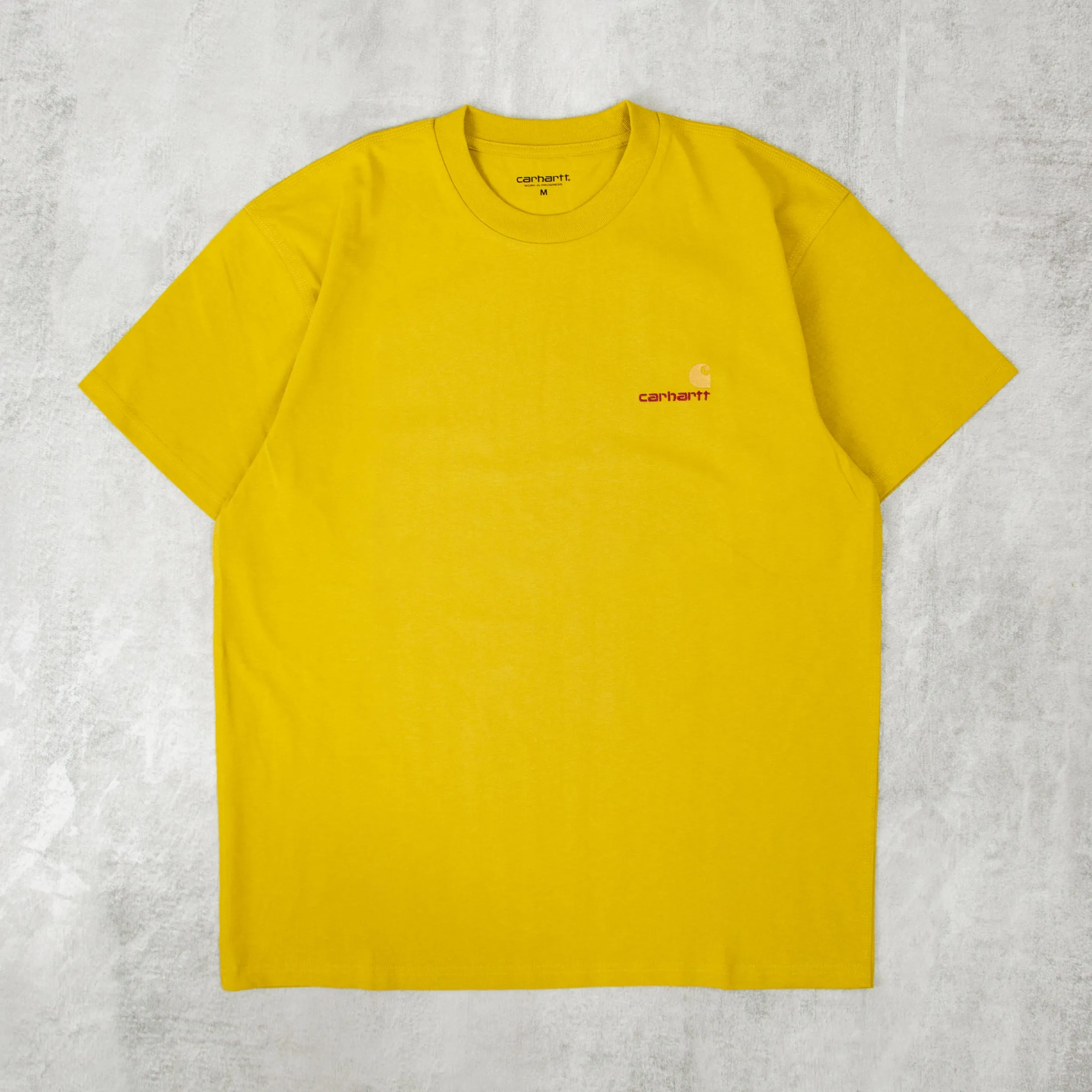 Carhartt WIP American Script S/S Tee - Golden Olive