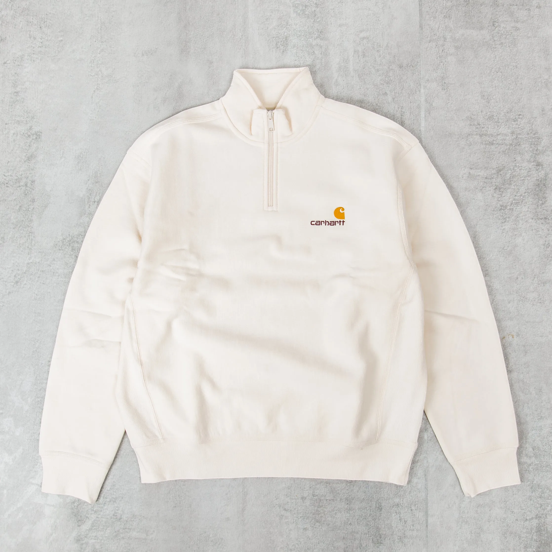 Carhartt WIP Half Zip American Script Sweat - Wax