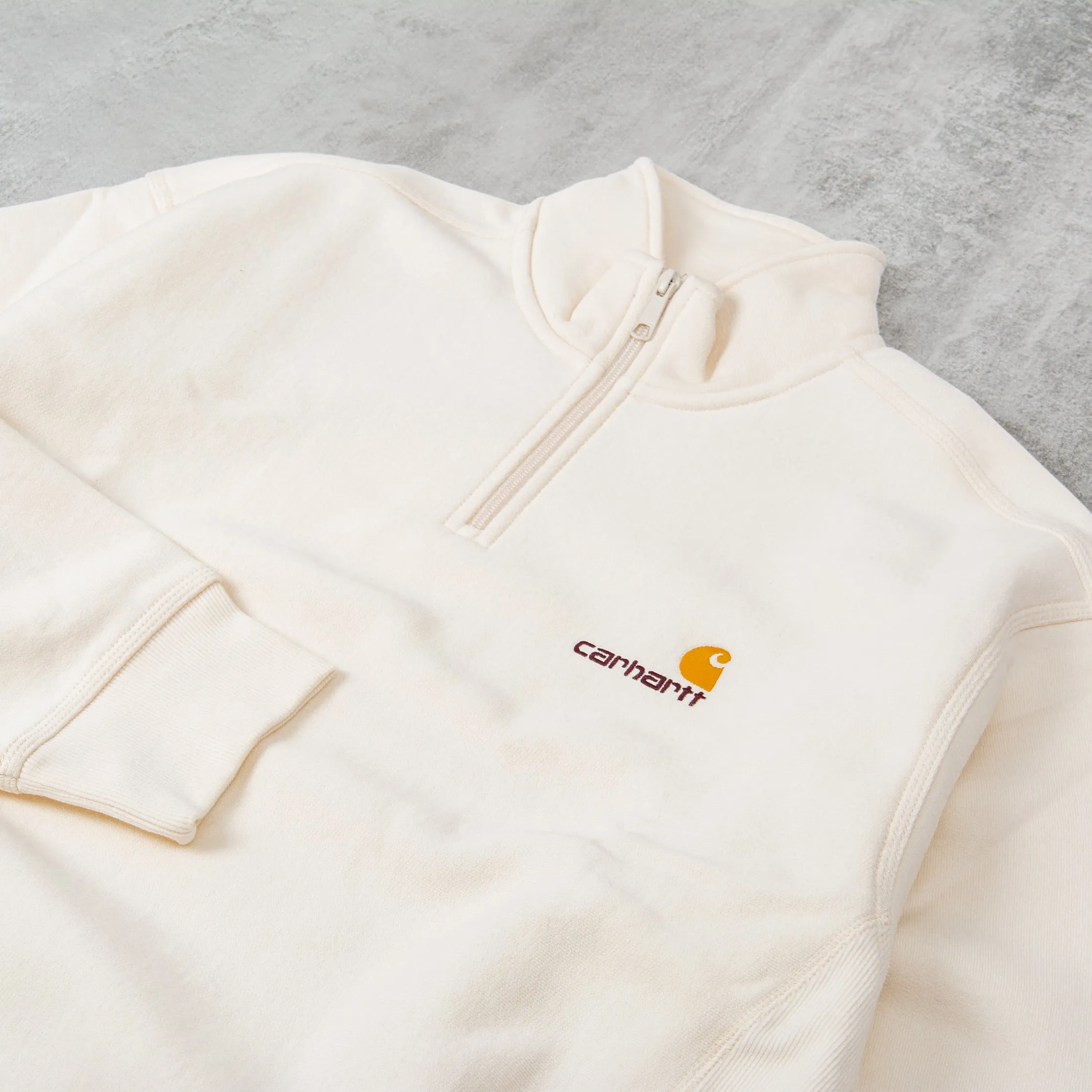 Carhartt WIP Half Zip American Script Sweat - Wax